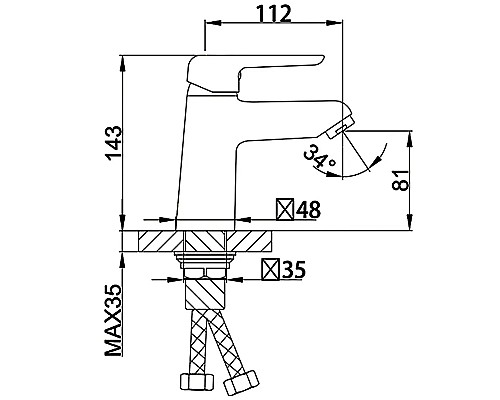 Смеситель для раковины Frap H17-6 F1017-6 Черный матовый Смеситель для раковины Frap H17-6 F1017-6 Черный матовый