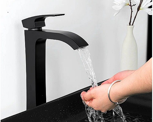 Смеситель для раковины Gappo G07-6 G1007-86 Черный матовый