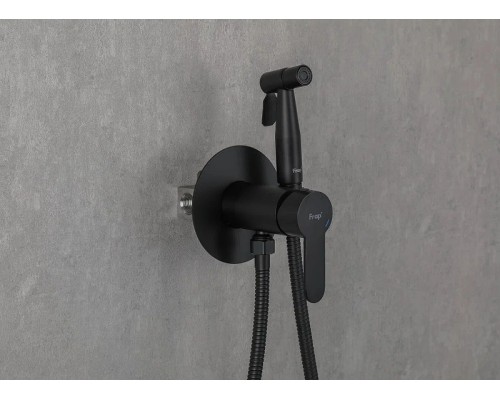 Гигиенический душ со смесителем Frap H801-6 F72801-6 Черный матовый