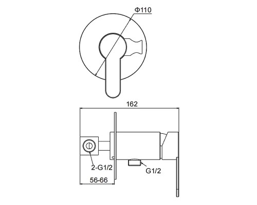Гигиенический душ со смесителем Frap H801-6 F72801-6 Черный матовый