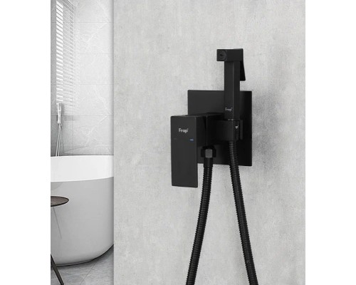 Гигиенический душ со смесителем Frap H802-6 F72802-6 Черный матовый
