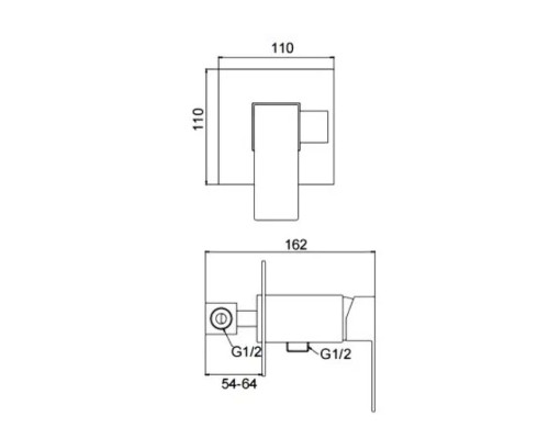 Гигиенический душ со смесителем Frap H802-6 F72802-6 Черный матовый