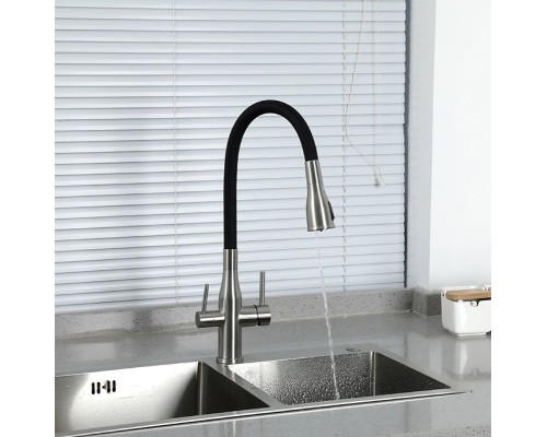 Смеситель для кухни Gappo G4399-65 Сатин Черный