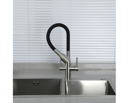 Смеситель для кухни Gappo G4399-65 Сатин Черный