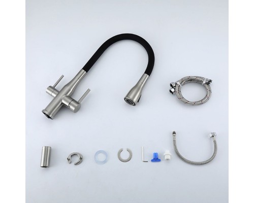 Смеситель для кухни Gappo G4399-65 Сатин Черный