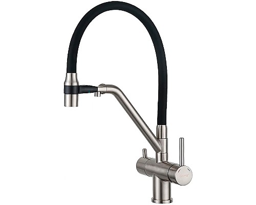 Смеситель для кухни Gappo G4398-85 Сатин Черный