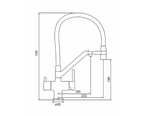 Смеситель для кухни Gappo G4398-85 Сатин Черный
