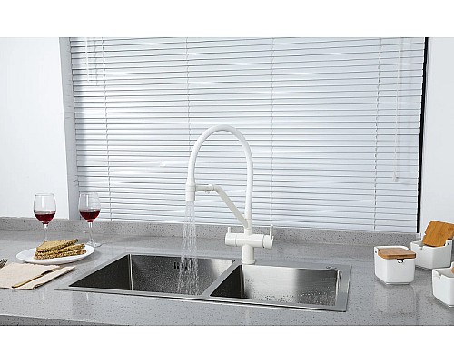 Смеситель для кухни Gappo G4398-88 Белый