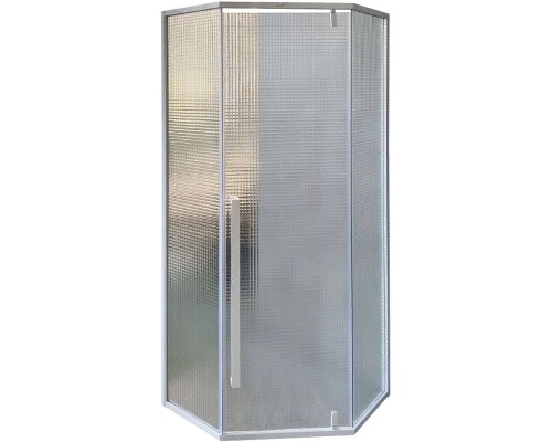 Душевой уголок Ceruttispa 90x90 C3AWD профиль Белый стекло рифленое