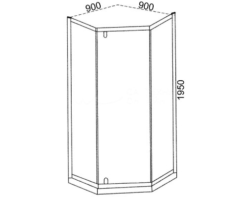 Душевой уголок Ceruttispa 90x90 C3AWD профиль Белый стекло рифленое