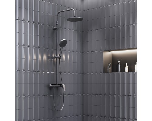 Душевая система Damixa Jupiter 977780300 Черная матовая