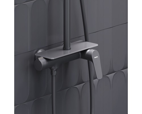 Душевая система Damixa Jupiter 977780300 Черная матовая