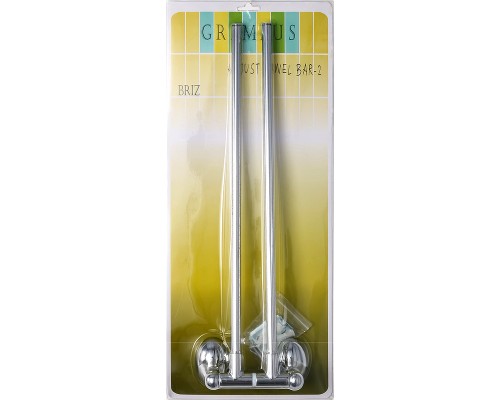 Полотенцедержатель Grampus Briz GR-3002A двойной поворотный Хром