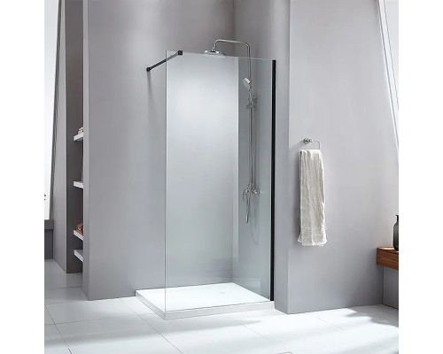 Душевая перегородка Parly 100 T100B профиль Черный стекло прозрачное