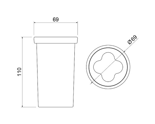 Стакан для зубных щеток Timo Saona 13233/17 Золото матовое