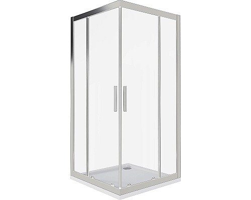 Душевой уголок Good Door Cofe CR-80-C-CH 80x80 КФ00025 профиль Хром стекло прозрачное