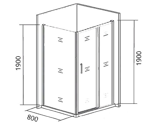 Душевая стенка Good Door Cofe SP-80-C-CH 80 КФ00036 профиль Хром стекло прозрачное
