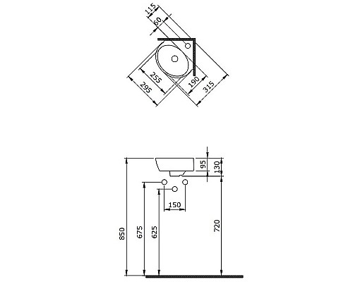 Раковина Berges Small 30 182011 Белая глянцевая