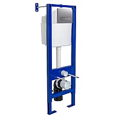 Инсталляция Berges Atom Line 410 040344 для унитаза с клавишей смыва Хром матовый