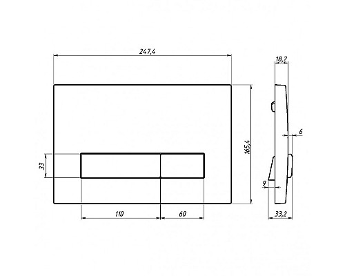 Инсталляция Berges Atom Line 410 040344 для унитаза с клавишей смыва Хром матовый