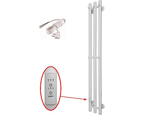 Электрический полотенцесушитель Маргроид Inaro 1200x120 Inaro-12012-1049-9016L левый Белый матовый Электрический полотенцесушитель Маргроид Inaro 1200x120 Inaro-12012-1049-9016L левый Белый матовый