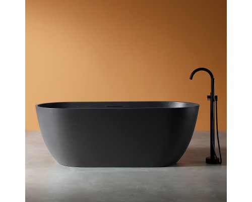 Ванна из искусственного камня Abber Frankfurt 170x75 AM9941B Черная без гидромассажа