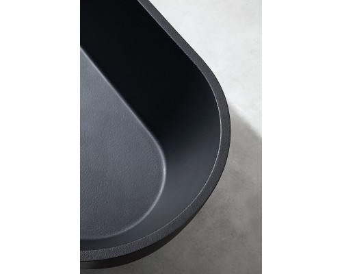 Ванна из искусственного камня Abber Frankfurt 170x75 AM9941B Черная без гидромассажа