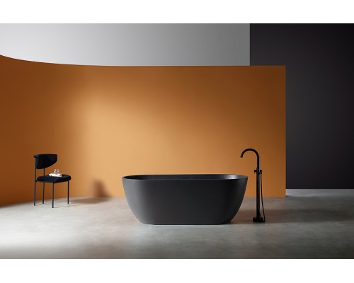 Ванна из искусственного камня Abber Frankfurt 170x75 AM9941B Черная без гидромассажа