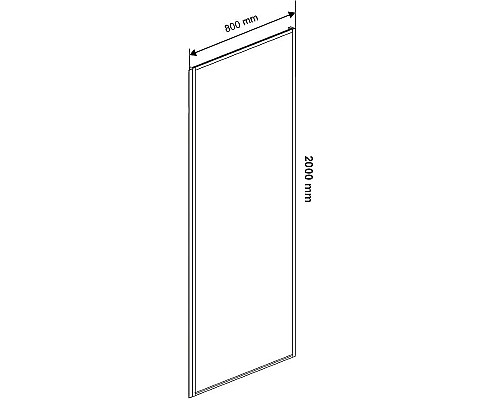 Душевая стенка Vincea Slim Soft 80 VSG-1SS800CLB профиль Черный стекло прозрачное