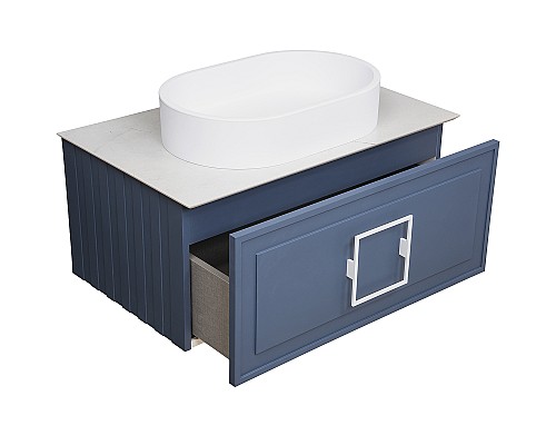 Тумба под раковину La Fenice Cubo 90 FNC-01-CUB-BG-90 подвесная Синяя матовая