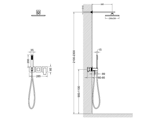 Душевая система Timo Selene SX-2169/00SM Хром