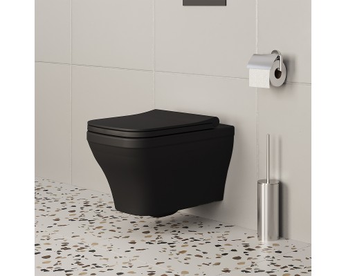 Унитаз Ambassador Benefit 203T20201R подвесной Черный матовый без сиденья