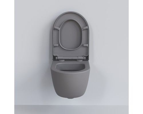 Унитаз Ambassador Abner 103T20301R подвесной Серый матовый без сиденья