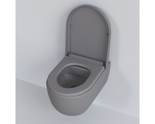 Унитаз Ambassador Abner 103T20301R подвесной Серый матовый без сиденья