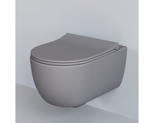 Унитаз Ambassador Abner 103T20301R подвесной Серый матовый без сиденья