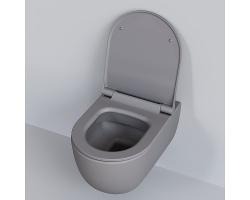 Унитаз Ambassador Abner 103T20301R подвесной Серый матовый без сиденья