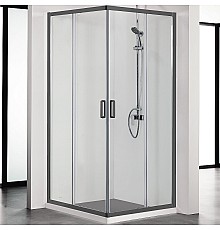 Душевой уголок Aquatek 90х90 AQ ARI KV 09020BL профиль Черный стекло прозрачное