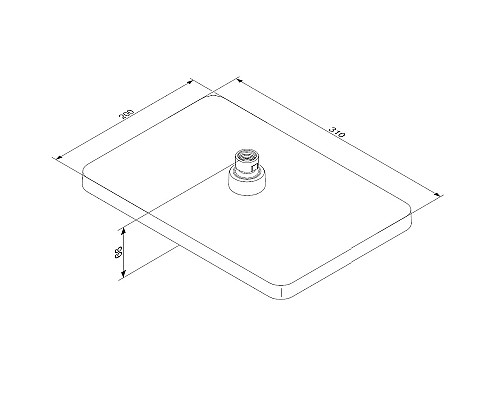 Верхний душ Damixa Merkur 940050300 Черный матовый