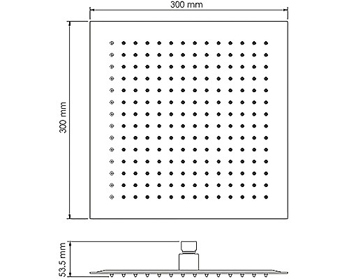 Верхний душ WasserKRAFT A260 Золото матовое
