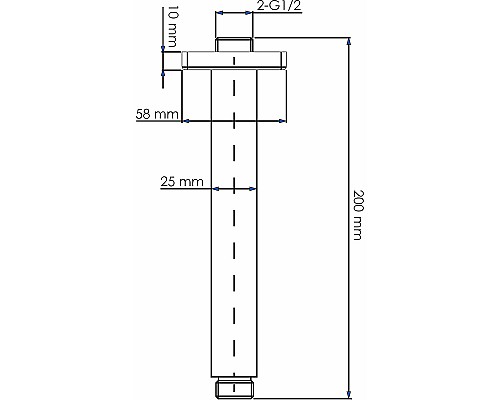 Кронштейн для верхнего душа WasserKRAFT A235 Золото матовое