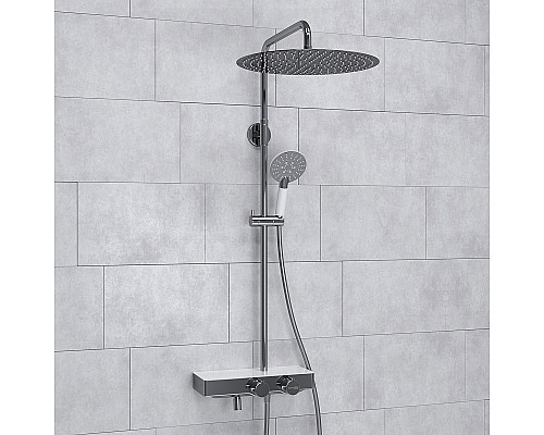 Душевая система WasserKRAFT A113.117.058.CH Thermo с термостатом Хром Белая