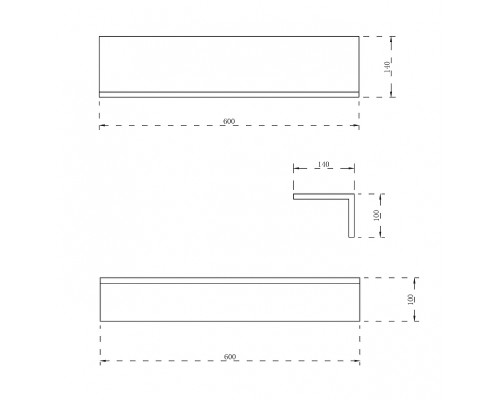 Полка из искусственного камня Abber Stein AS1654 Белая