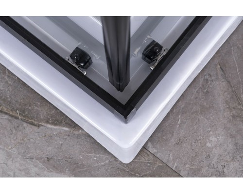 Душевой уголок Niagara Nova 80х80 NG-6888-08 BLACK профиль Черный стекло прозрачное