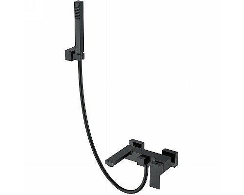 Смеситель для ванны Boheme Qubic 473-B Черный матовый