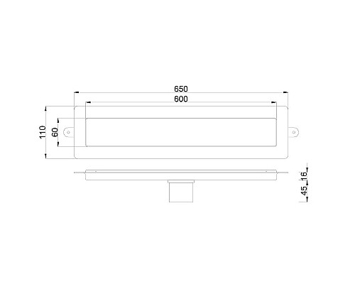Душевой лоток Boheme Premium Linear 60 982-60-CR с решеткой Хром