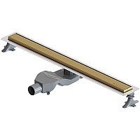 Душевой лоток Boheme Premium Linear 80 982-80-MG с решеткой Золото матовое