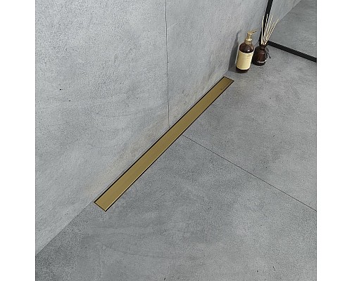 Душевой лоток Boheme Premium Linear 80 982-80-MG с решеткой Золото матовое Душевой лоток Boheme Premium Linear 80 982-80-MG с решеткой Золото матовое