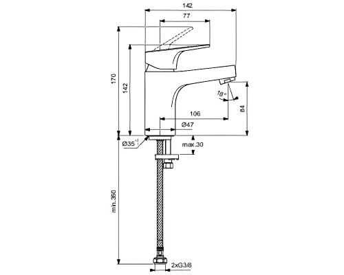 Смеситель для раковины Ideal Standard Cerabase Хром