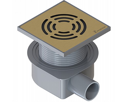 Душевой трап Boheme Smart Design 984-10-MG с решеткой Золото матовое Душевой трап Boheme Smart Design 984-10-MG с решеткой Золото матовое