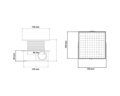 Душевой трап Boheme Smart Design 984-10-MG с решеткой Золото матовое Душевой трап Boheme Smart Design 984-10-MG с решеткой Золото матовое